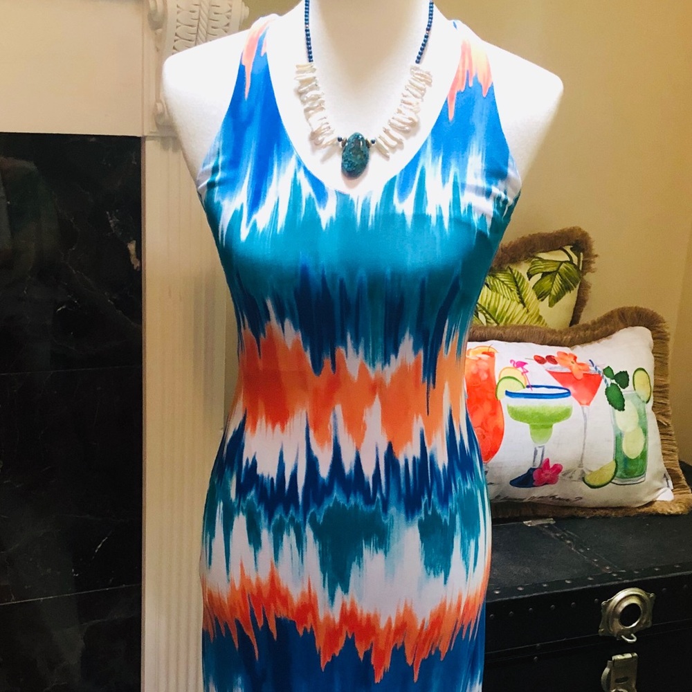 Adorable Tie Dye Mermaid colors Maxi Dress 🧜‍♀️